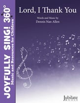 Lord, I Thank You Unison/Two-Part choral sheet music cover